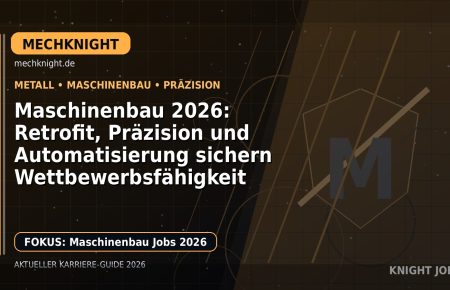 Maschinenbau 2026: Retrofit, Präzision und Automatisierung sichern Wettbewerbsfähigkeit: Der Karriere-Guide für Metall und Maschinenbau
